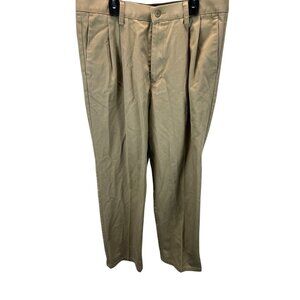 Dockers Mens Classic Fit Pleated Khaki Pants W33 L32 100% Cotton Dressy Office W